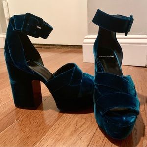 ✨SALE✨Pierre Hardy Velvet Heels Size 8/8.5